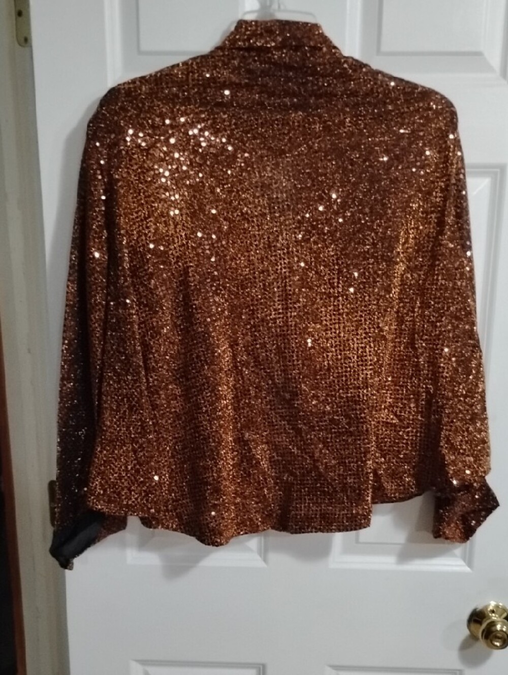 Another Two Copper Sequin Open-Front Blazer - Picture 5 of 5